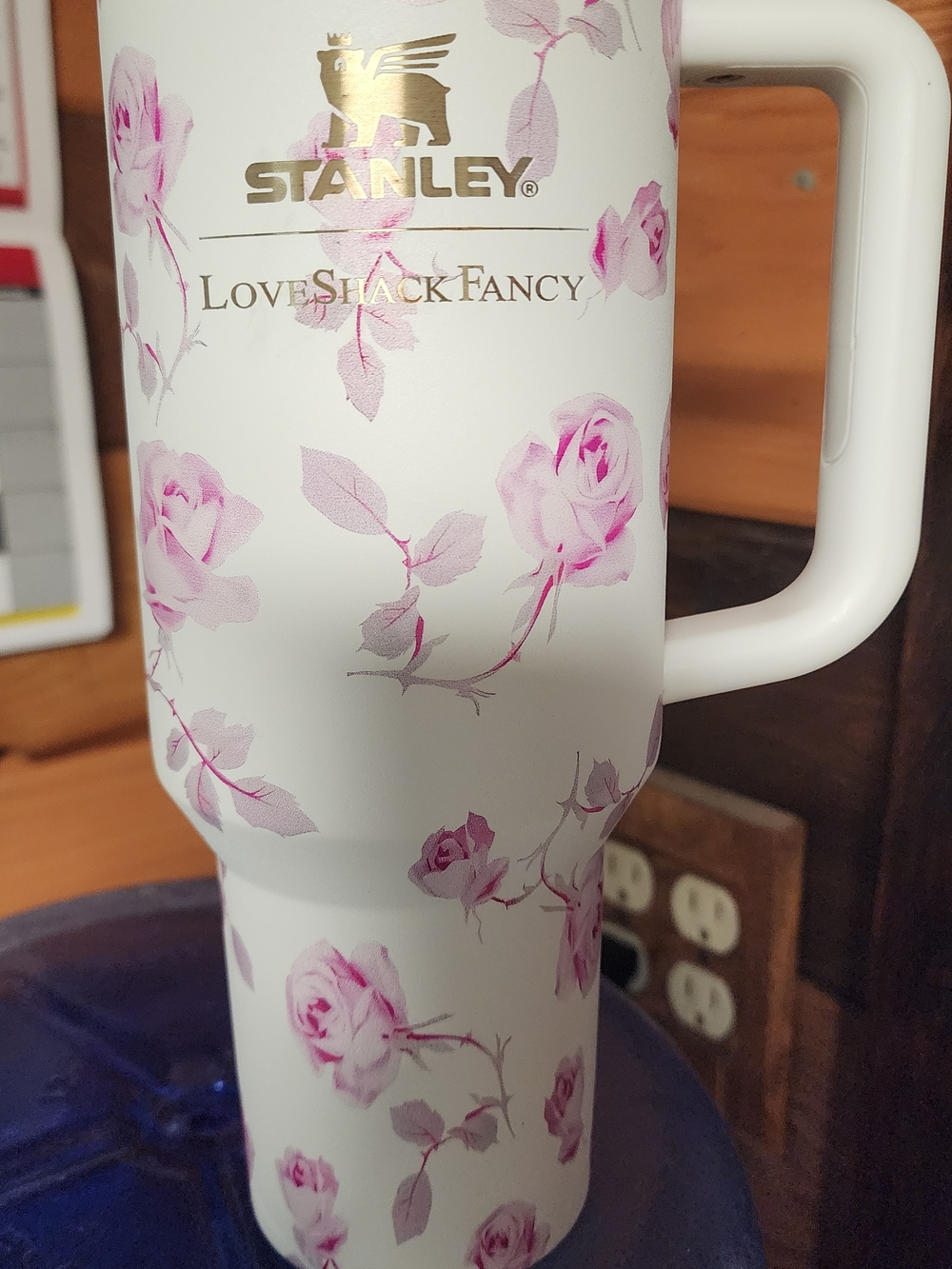 Stanley LoveShackFancy Floral White Travel Tumbler